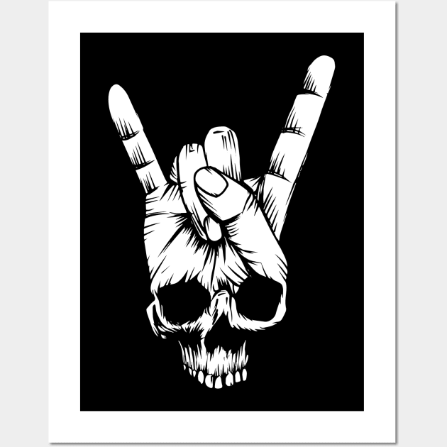 Skeleton Rocker Hand Wall Art by KingMaster